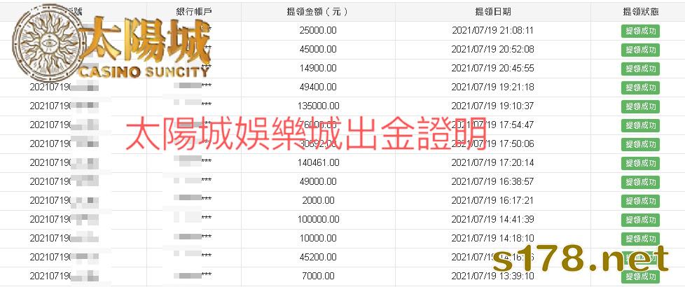 太陽城娛樂城保證出金,明細為證