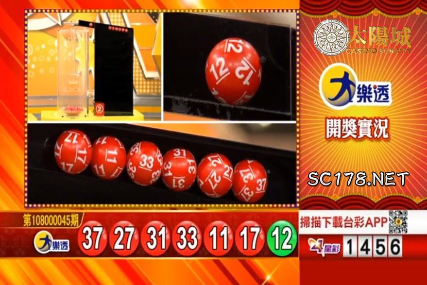 台灣彩券大樂透開獎