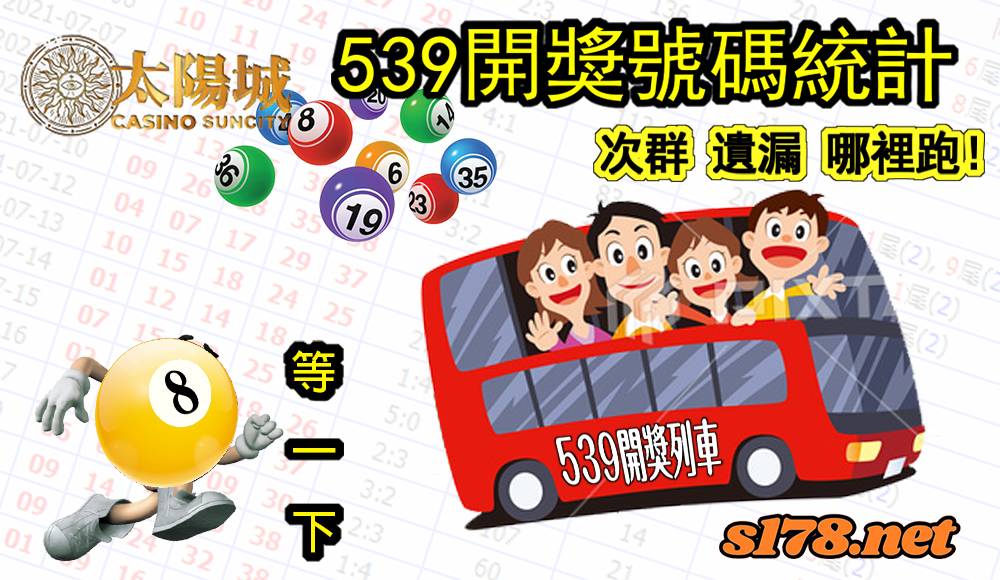 539開獎號碼統計，左手次群右牽遺漏連結成行！